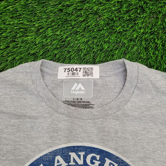 LA Dodgers Shirt Large 21x28 Gray Majestic - Picture 3 of 13